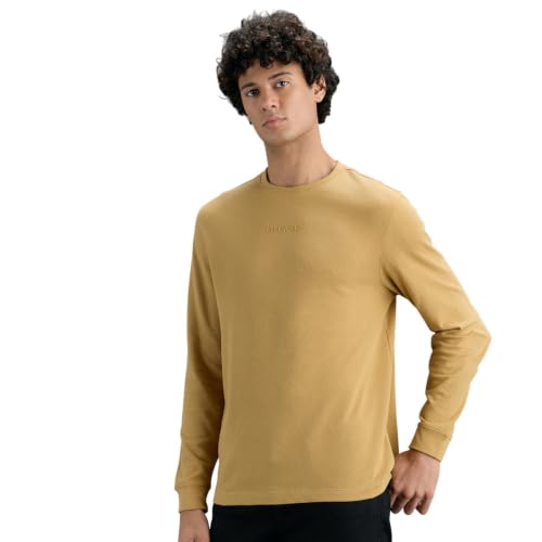 Pepe Jeans Men Brown Printed Slim Fit T-Shirt