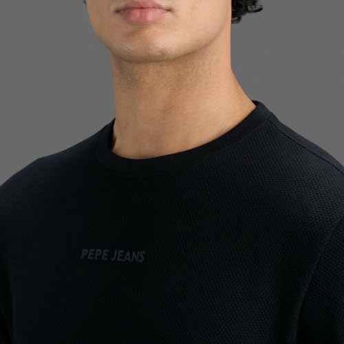 Pepe Jeans Men Black Printed Slim Fit T-Shirt