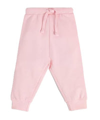 Mini Klub pink knitted cotton baby jogger pants for girls aged 2-3 years, soft and comfortable sportswear pajama with elastic waistband.
