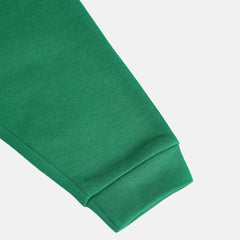 Mini Klub baby girl green knitted cotton jogger pants, 2-3 years, soft blended fabric, comfortable sportswear pajama for toddlers.
