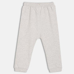 Baby Boys Elasticated Full Length Knitted Cotton Jogger, Pack of 1, Grey (2-3Y)