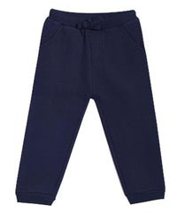 Baby Boys Elasticated Full Length Knitted Blended Cotton Jogger, Pack of 1, Navy (2-3Y)