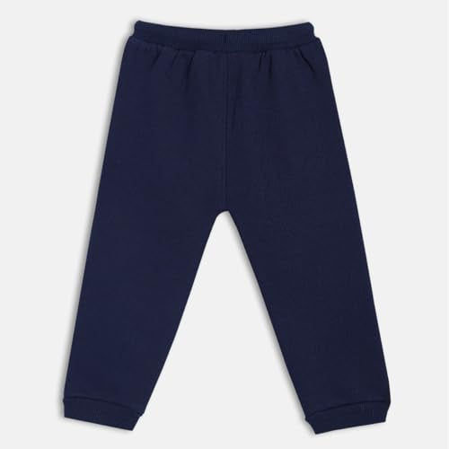 Baby Boys Elasticated Full Length Knitted Blended Cotton Jogger, Pack of 1, Navy (2-3Y)