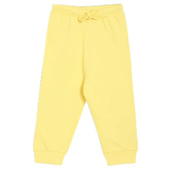 miniklub Baby Girls Elasticated Full Length Knitted Cotton Jogger, Pack of 1, Yellow (2-3Y)