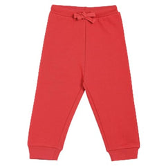 miniklub Baby Girls Elasticated Full Length Knitted Cotton Jogger, Pack of 1, Red (2-3Y)