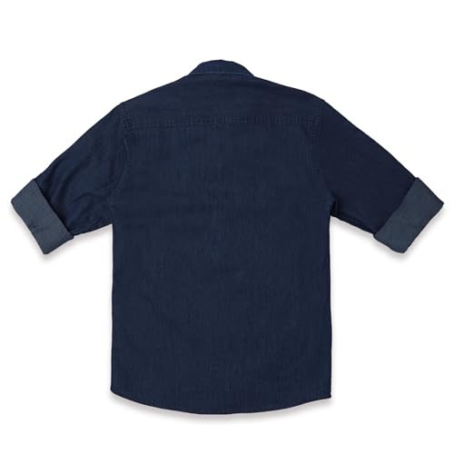 CAVIO Boys Blue Denim Casual Shirt with T-Shirt
