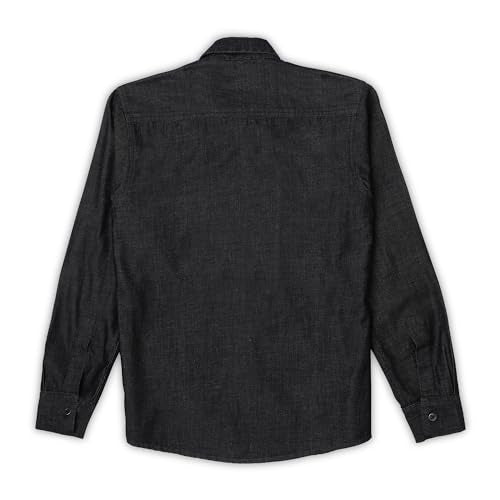 CAVIO Boys Black Denim Casual Shirt with T-Shirt