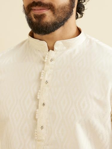Manyavar Men's Brocade Printed Kurta Set