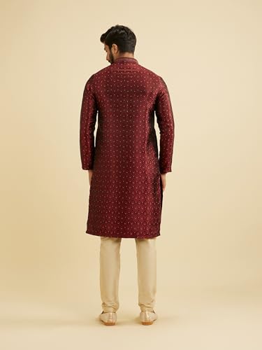 Manyavar Men's Brocade Self Design Kurta Set