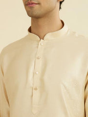 Manyavar Men's Brocade Self-Design Knee-Length Kurta Pyjama Set