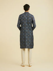 Manyavar Men's Art Silk Printed Traditional Kurta Pyjama Set
