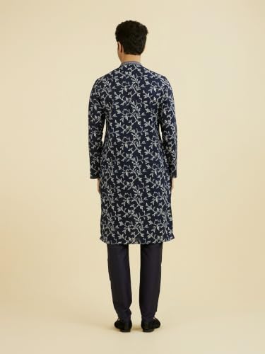 Manyavar Men's Blended Cotton Printed Traditional Kurta Pyjama Set