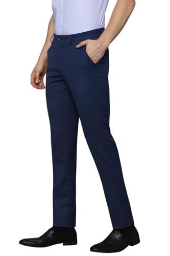 Louis Philippe Men's Slim Pants (LPTFMSLF272740_Medium Blue