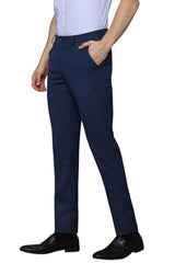 Louis Philippe Men's Slim Pants (LPTFMSLF272740_Medium Blue