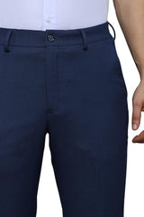 Louis Philippe Men's Slim Pants (LPTFMSLF272740_Medium Blue