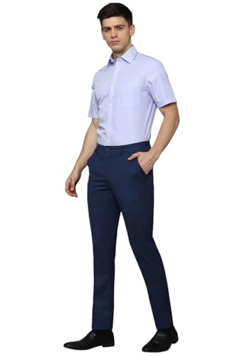 Louis Philippe Men's Slim Pants (LPTFMSLF272740_Medium Blue