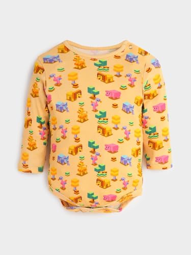 Girls Somersault Pixel Animal Bodysuit and Dungaree Set featuring colorful pixel animal print, soft fabric, and adjustable straps.