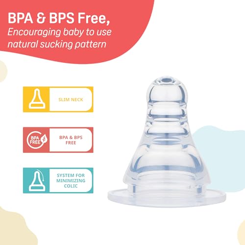 Pigeon Peristaltic Silicone Nipple LL Y-Cut | for 12+ Month Babies | BPA & BPS Free | Natural Feeding Motion | Pack of 2
