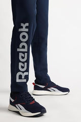 Reebok Men's Vector Navy Track Pant | Training | All Day Mid Rise Mesh Layer Woven Pant | Regular FIT | 100% Polyester with Speedwick Tech,Small