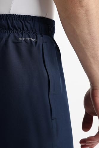 Reebok Men's Vector Navy Track Pant | Training | All Day Mid Rise Mesh Layer Woven Pant | Regular FIT | 100% Polyester with Speedwick Tech,Small