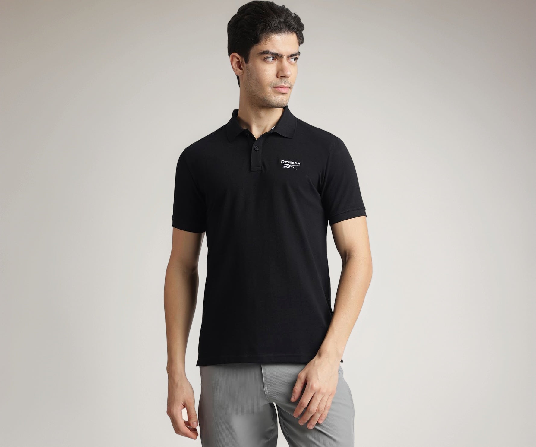 Reebok Men Polo Shirt Black