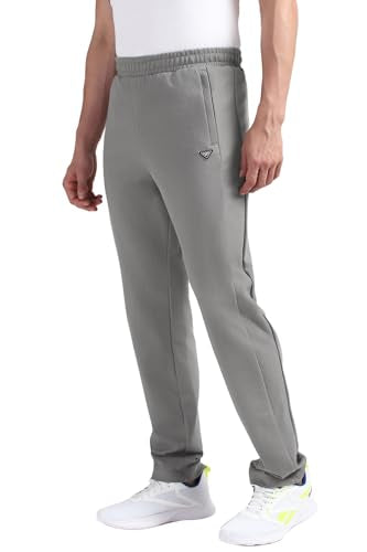 Reebok men's grey sports pajama pants, comfortable athletic loungewear with elastic waistband and relaxed fit.