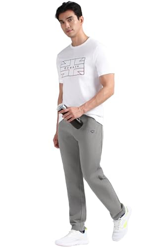Reebok men's grey sports wear pajama pants with an elastic waistband and relaxed fit, suitable for casual or sleepwear.