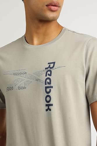 Reebok_Men's_Regular Fit_Lifestyle T Shirt 4 E_Limestone_Size_2XL_Tshirt