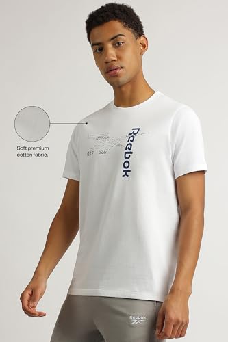 Reebok_Men's_Regular Fit_Lifestyle T Shirt 4 E_White_Size_2XL_Tshirt