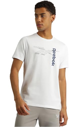 Reebok_Men's_Regular Fit_Lifestyle T Shirt 4 E_White_Size_2XL_Tshirt