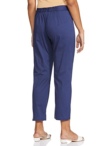 Rangriti Women's Ethnic Blue Pants (Size_S) Loose