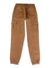 Gini & Jony Camouflage Woven Plain Regular Fit Boys Trousers (A21GJB158C781OL009, Olive, 9Y)