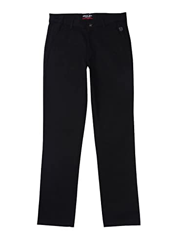 Gini & Jony Boys Black Solid Woven Trouser Fixed Waist 6-7 Years
