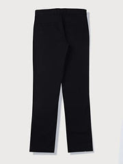 Gini & Jony Boys Black Solid Woven Trouser Fixed Waist 6-7 Years