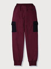 Gini & Jony Boys Red Solid Woven Track Pant Elasticated 6-7 Years