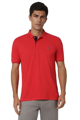 Van Heusen Men's Regular Fit T-Shirt (VSKPURGP308356_Maroon