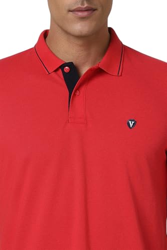 Van Heusen Men's Regular Fit T-Shirt (VSKPURGP308356_Maroon