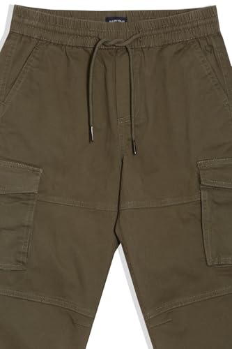 Allen Solly Boys Olive Regular Fit Solid Jogger Pants