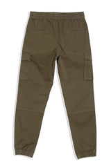 Allen Solly Boys Olive Regular Fit Solid Jogger Pants