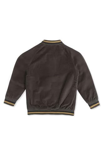 Boys Brown Solid Regular Fit Jacket