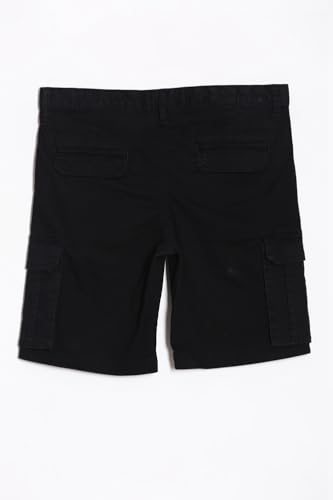 Allen Solly Boys Black Regular Fit Solid Shorts