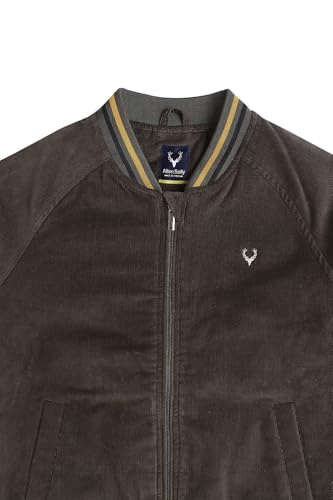 Boys Brown Solid Regular Fit Jacket