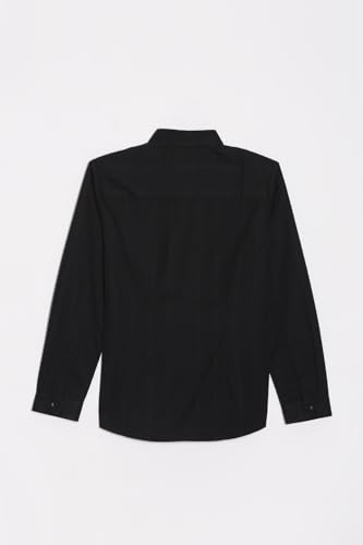 Allen Solly Boys Black Slim Fit Textured Casual Shirt