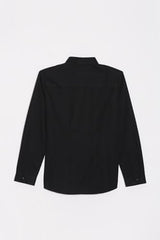 Allen Solly Boys Black Slim Fit Textured Casual Shirt