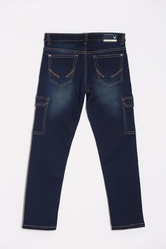 Allen Solly Boy's Slim Jeans (ABDNESLFG30902_Navy