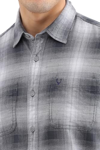 Allen Solly Men's Regular Fit Shirt (ALSFACUFP87920_Grey
