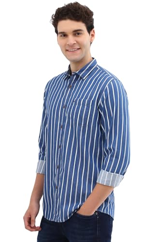 Allen Solly Men's Regular Fit Shirt (ALSFACUF329008_Blue