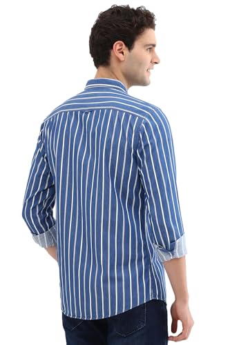 Allen Solly Men's Regular Fit Shirt (ALSFACUF329008_Blue