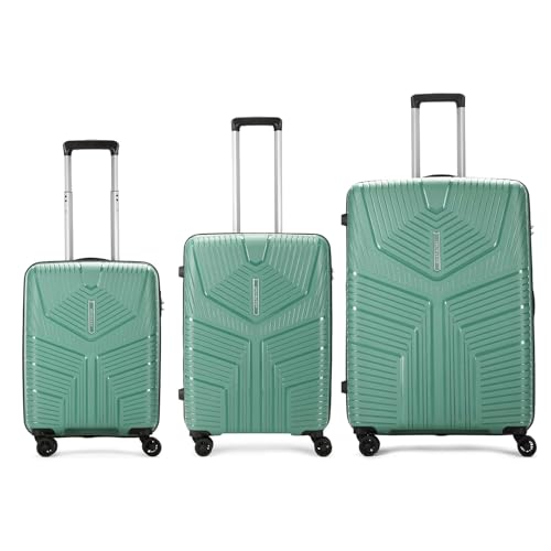 VIP Aristocrat 3-Piece Set 55 Cm, 66 Cm & 76 Cm Polyproplyene Hard Sided 8 Spinner Wheels,Light Weight Luggage/Trolley Bags with Combination Lock and 3 Years International Warranty (Navy, 3P Set) - Goyalsons ShopMax