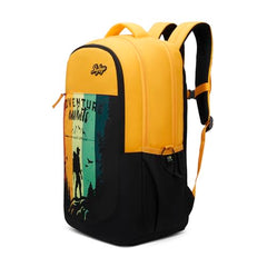 Skybags Klan 37L Adventure Yellow Casual Backpack for Boys & Girls with 3 Compartments & Adjustable Shoulder Strap | Quick Access Front Pocket | Pencil Pouch | Perfect for School & Travel - Unisex